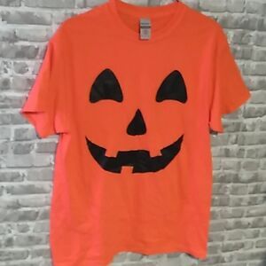 Gildan heavy cotton pumpkin orange t shirt